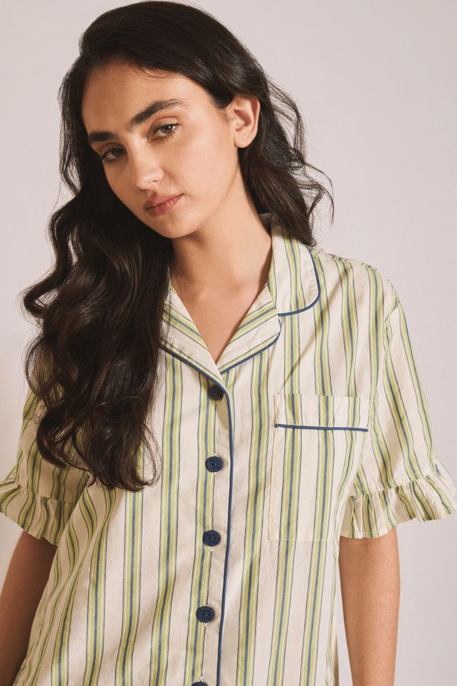 TBCo Cotton Ruffle Stripe Short Pajamas Set #1