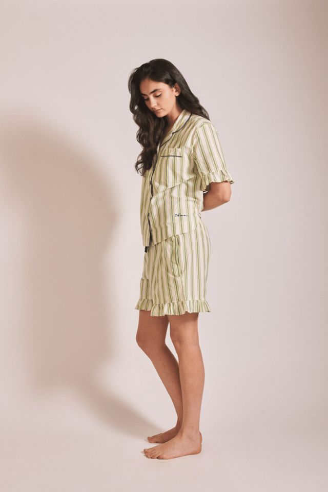 TBCo Cotton Ruffle Stripe Short Pajamas Set #2