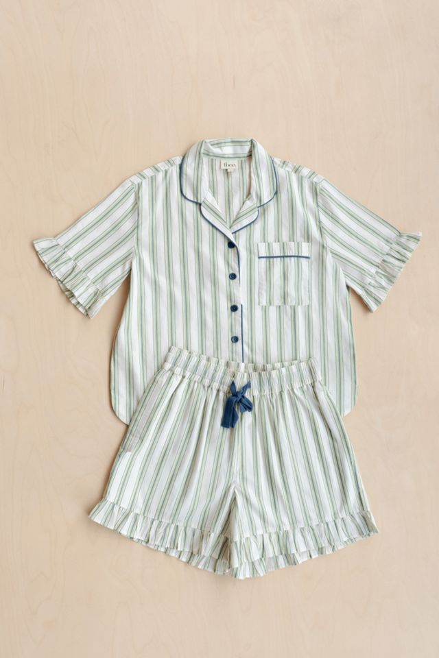 TBCo Cotton Ruffle Stripe Short Pajamas Set #4
