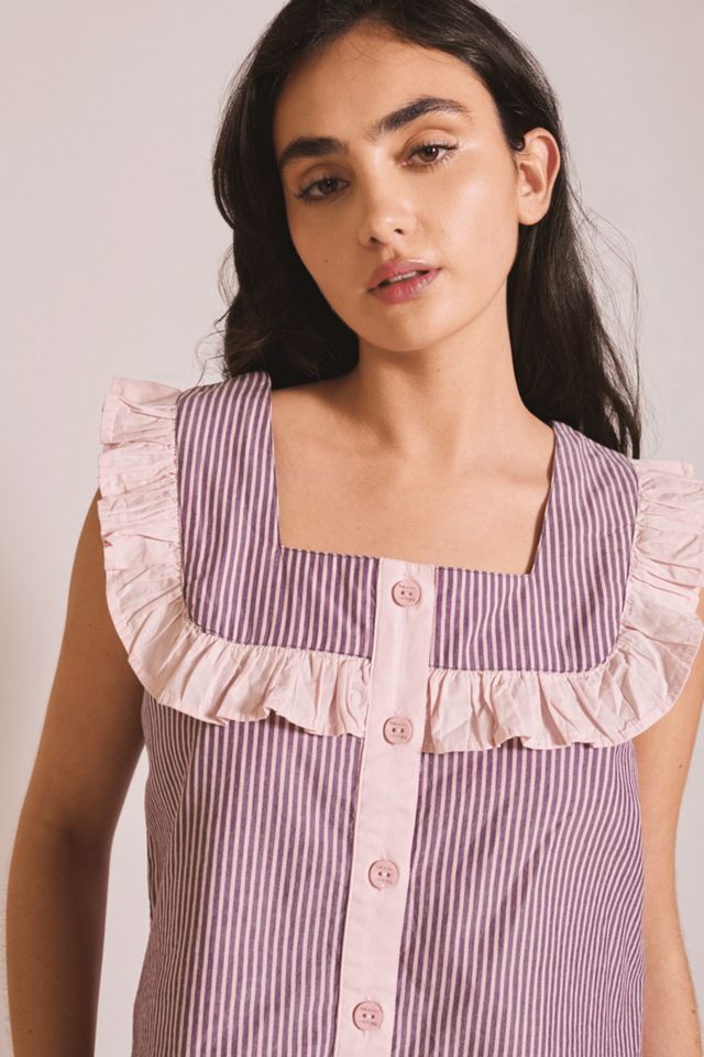 TBCo Cotton Ruffle Cropped Pajamas Set #1