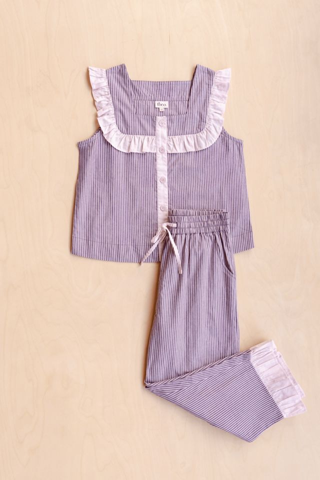 TBCo Cotton Ruffle Cropped Pajamas Set #4