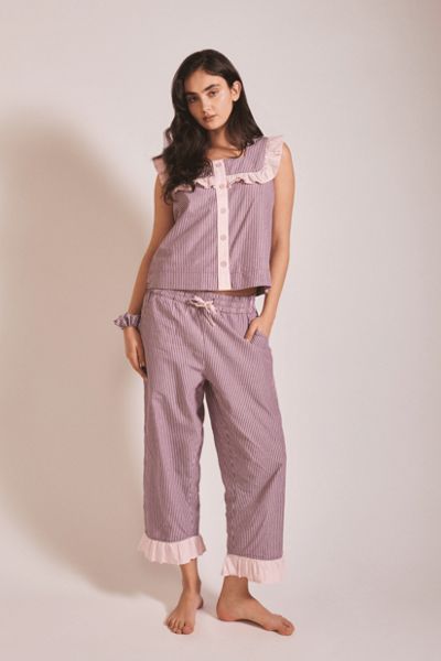 TBCo Cotton Ruffle Cropped Pajamas Set