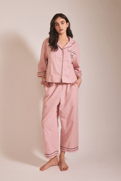 TBCo Cotton & Linen Cropped Pajamas Set
