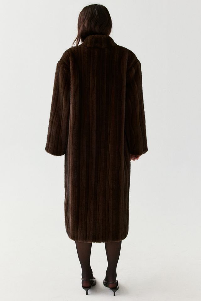Steve Madden Peclair Long Faux Fur Coat #4