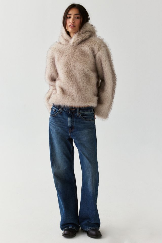 Steve Madden Marny Hooded Pullover Faux Fur Jacket #1