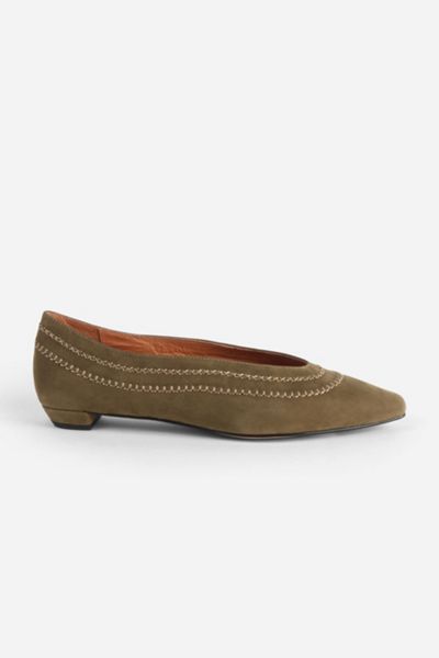Intentionally Blank Lofty Snipped Toe Ballet Flat