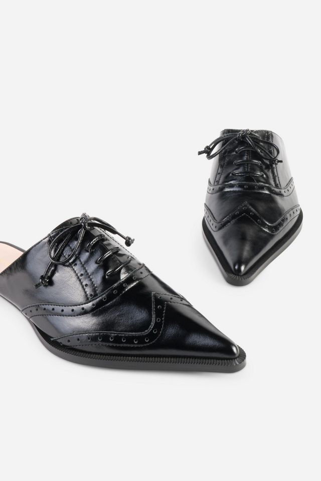 Intentionally Blank Tonian Lace-up Flat Mule #3
