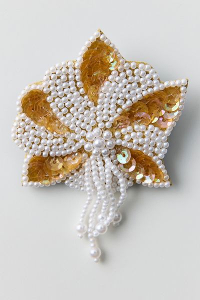 Baily Beaded Flower Brooch