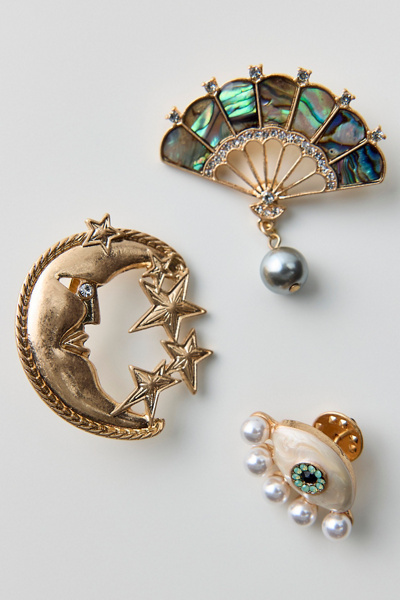 Dreamscape Moon Brooch Set