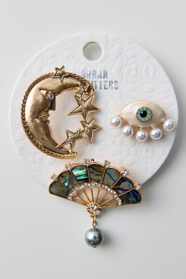 Dreamscape Moon Brooch Set #3