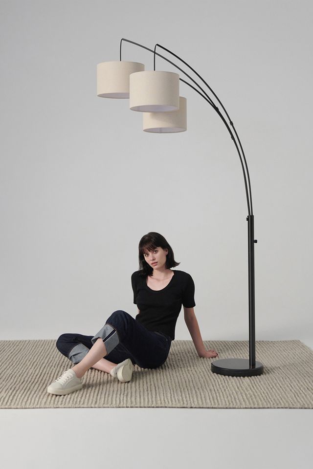 Brightech Trilage LED Marble Base Arc Floor Lamp #2
