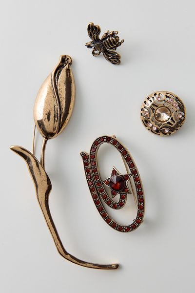 Tulip Dew Brooch Set