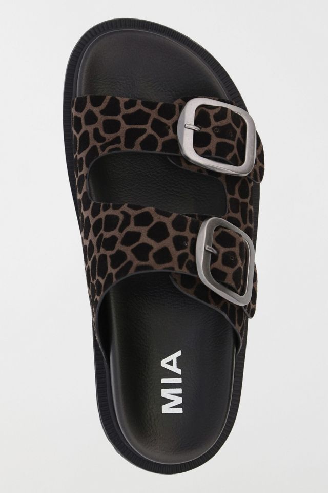 MIA Shoes Gen Suede Double Buckle Slide Sandal #3