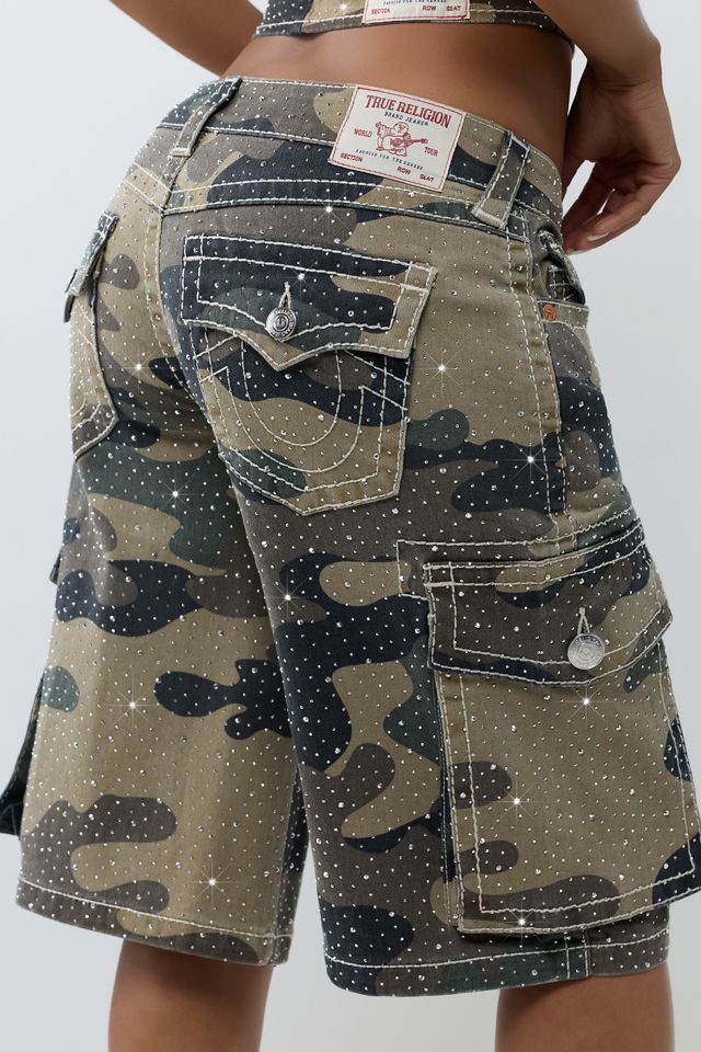 Short cargo camouflage Big T à rabat orné de True Religion #1