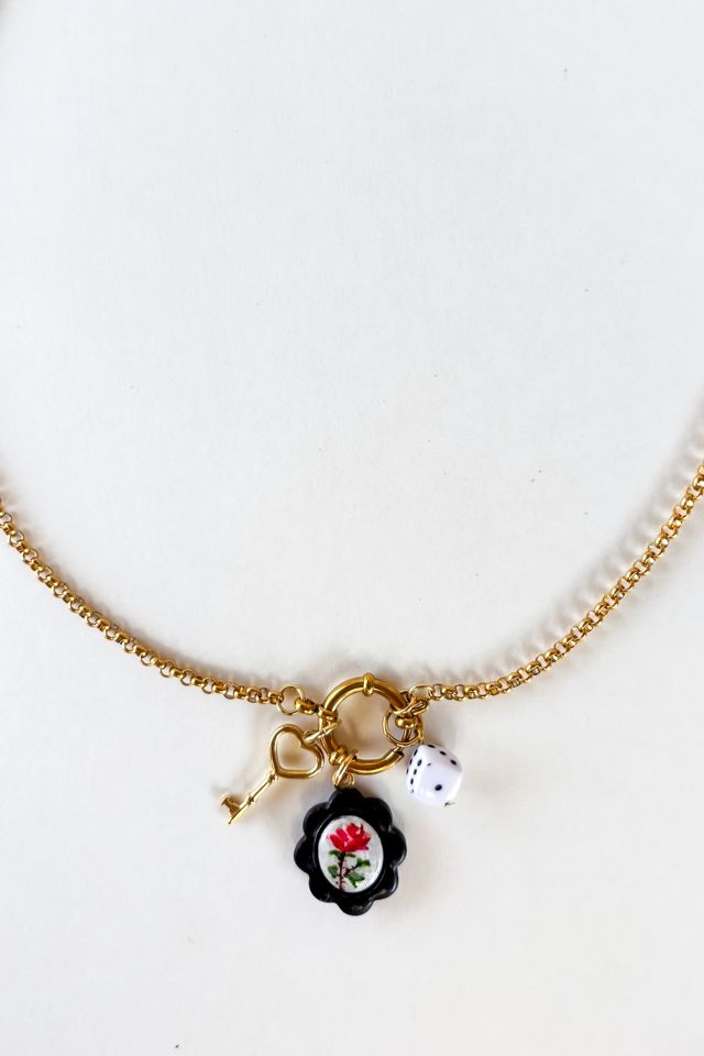 Sigfus Designs Rose Pendant Charm Necklace #2