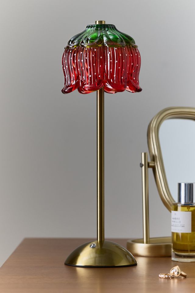 Lampe de table DEL rechargeable en forme de fraise #1