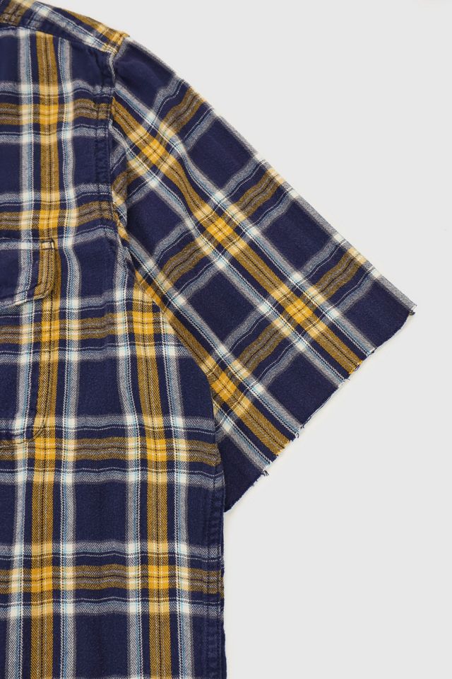 Vintage Plaid Cut-Off Short Sleeve Shirt #3