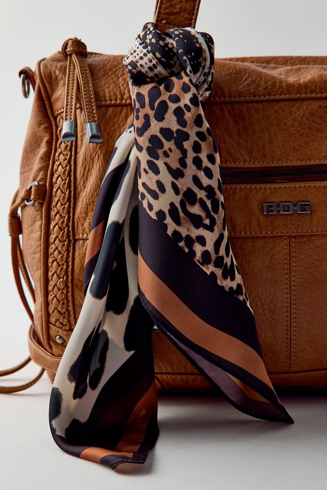 Leah Multi Animal Print Pattern Satin Scarf #2
