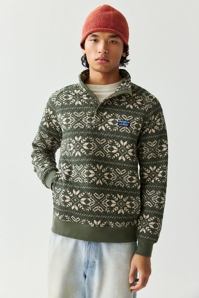 L.L.Bean Quilted Mock Neck Sweatshirt