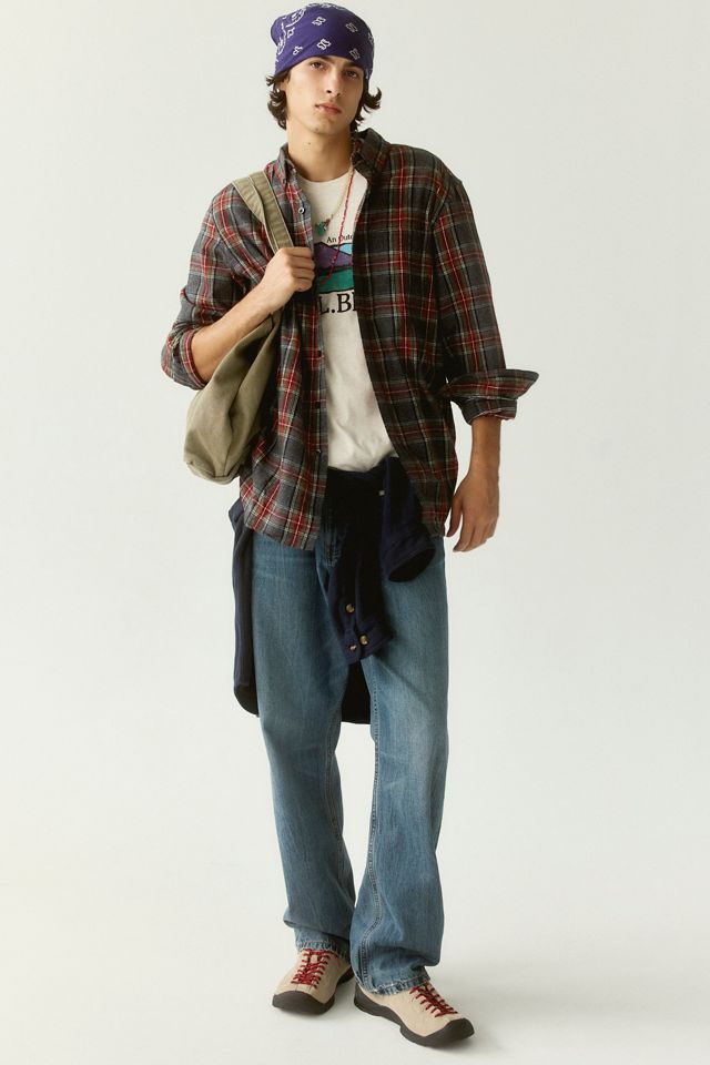 L.L.Bean Scotch Plaid Flannel Long Sleeve Shirt #1