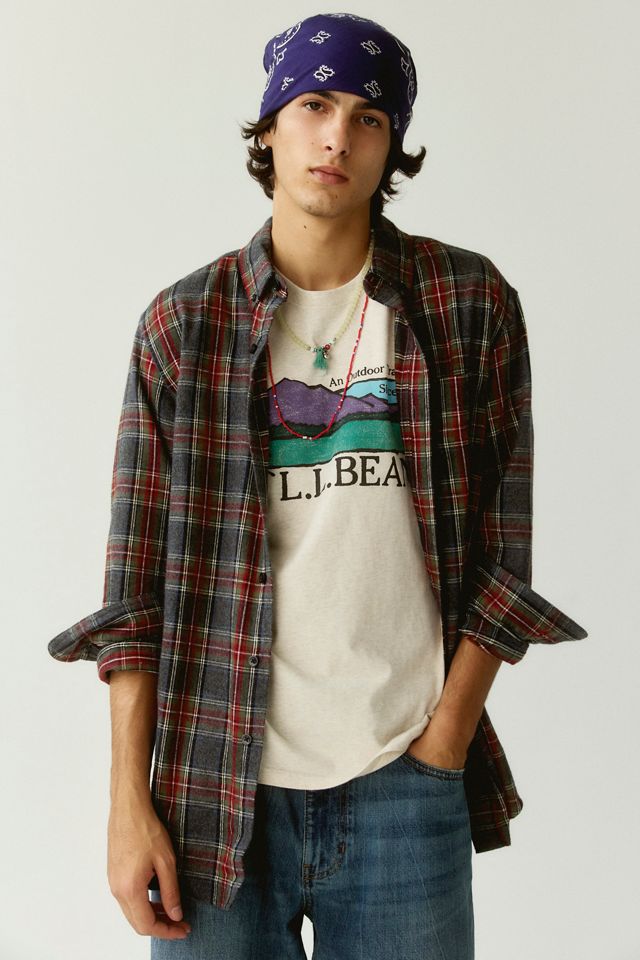 L.L.Bean Scotch Plaid Flannel Long Sleeve Shirt #2