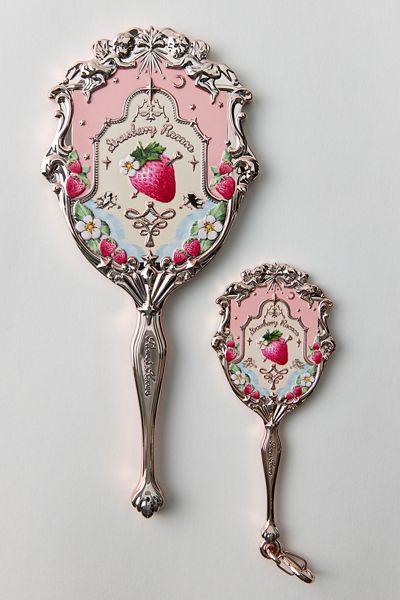 Flower Knows Strawberry Rococo Series Handheld Mirror & Mini Mirror Charm Set
