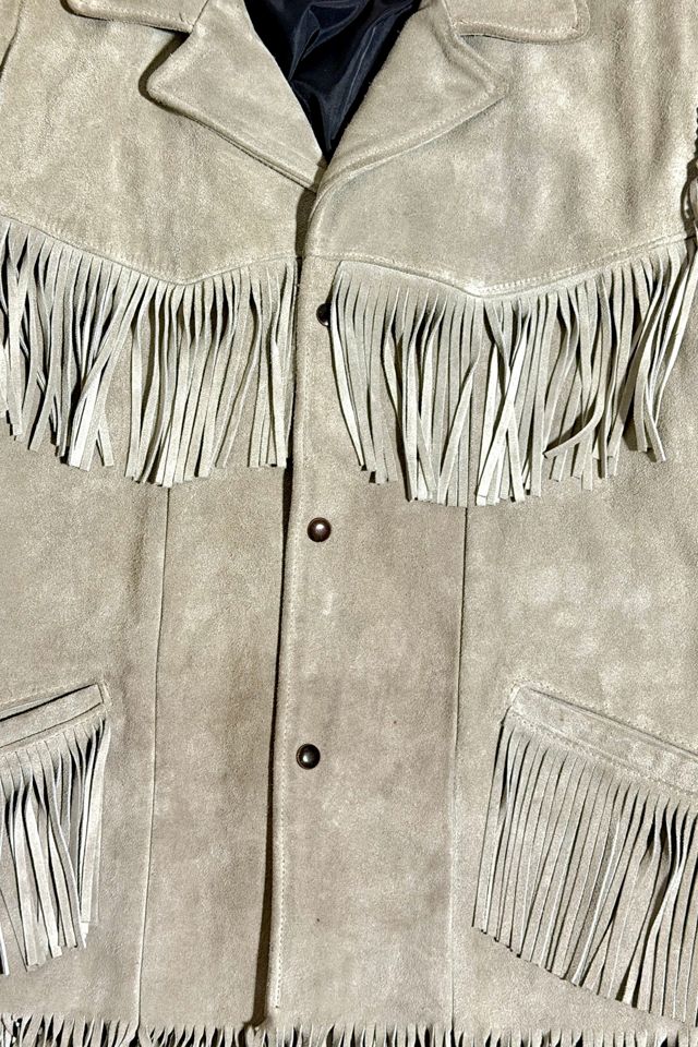 Vintage 1960's Suede Leather Fringe Jacket #1