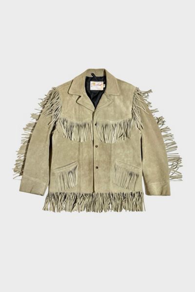 Vintage 1960's Suede Leather Fringe Jacket