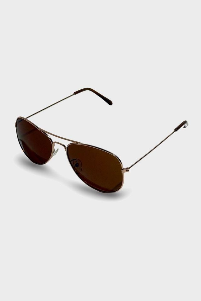 Vintage 1960's Silver Aviator Sunglasses #1