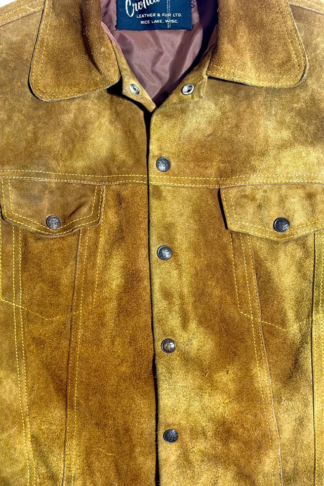 Vintage 1950's Croffeau Suede Western Trucker Jacket #2