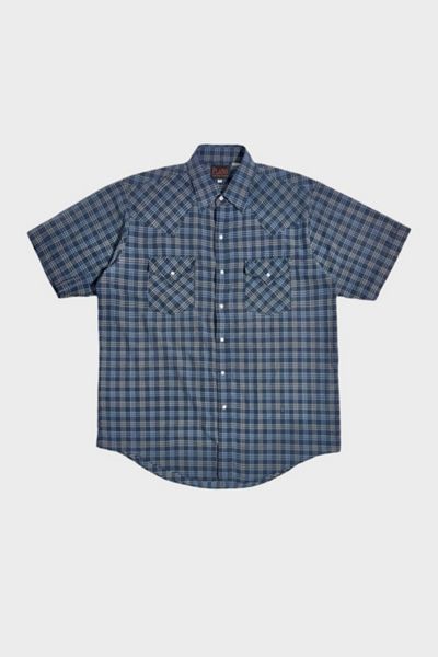 Vintage 1990's Plaid Western Pearl Snap Shirt
