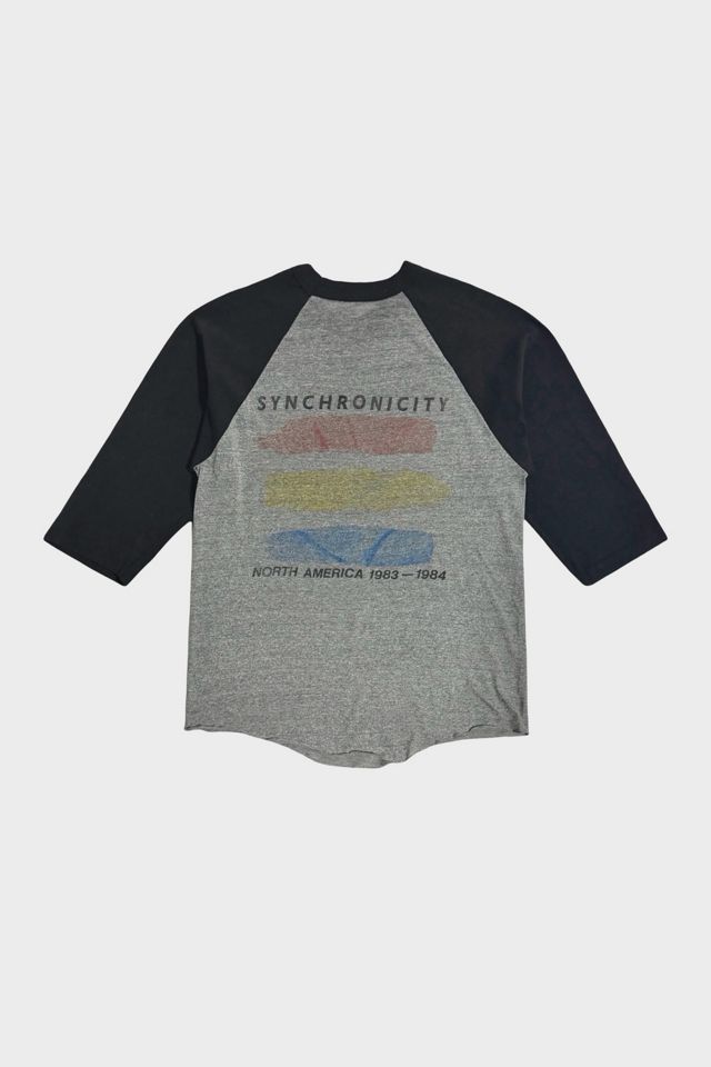 Vintage 1980's The Police Tour Faded Raglan Baseball T-Shirt #1