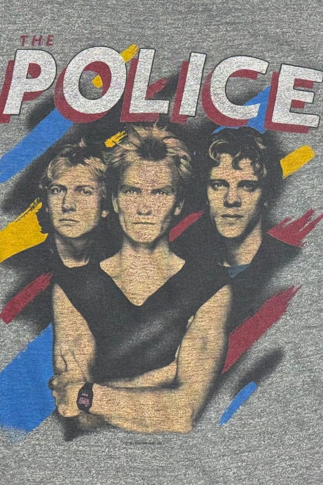 Vintage 1980's The Police Tour Faded Raglan Baseball T-Shirt #2