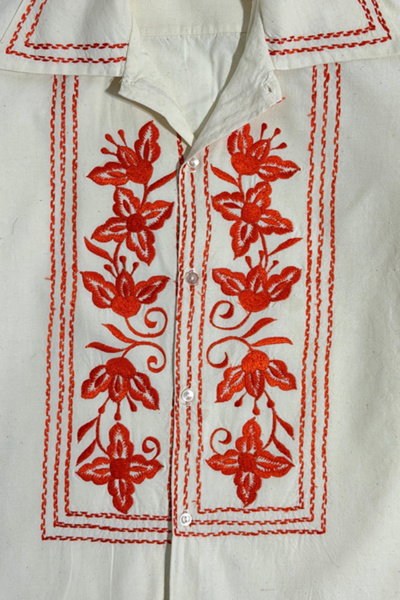 Vintage 1960's Cropped Embroidered Shirt