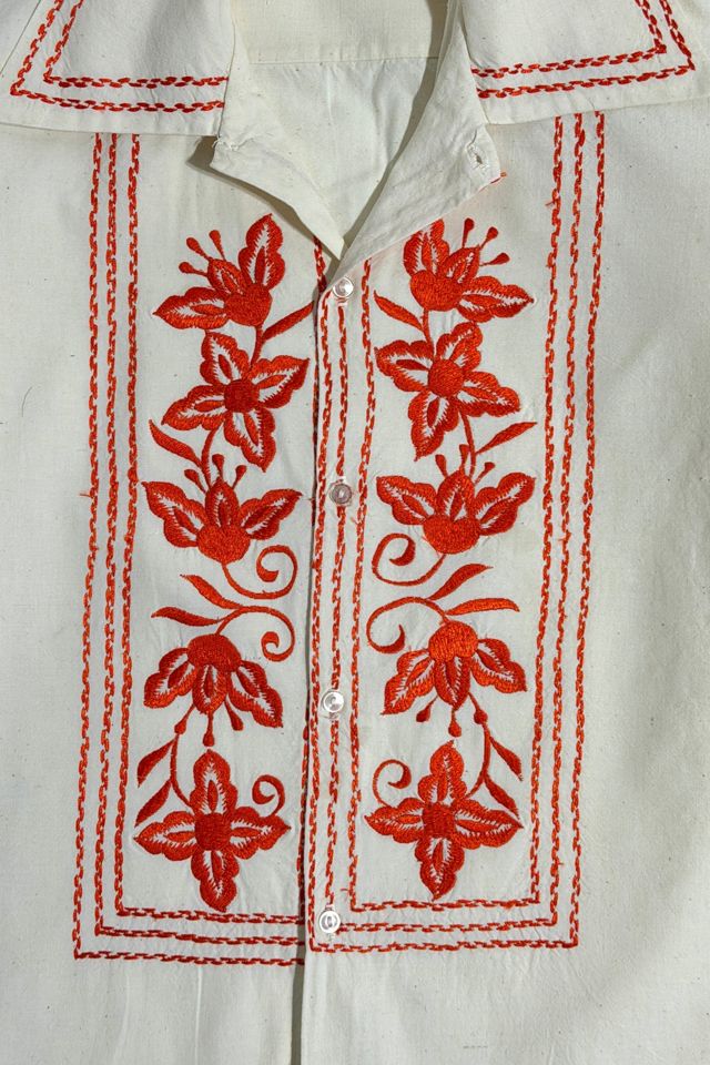Vintage 1960's Cropped Embroidered Shirt #1