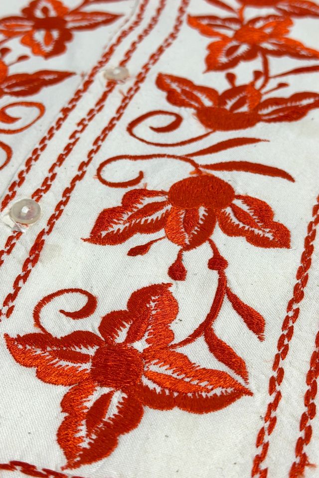Vintage 1960's Cropped Embroidered Shirt #2