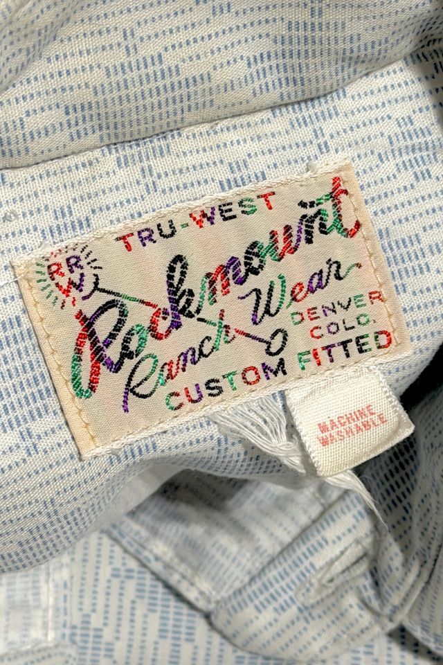 Vintage 1960's Circle Pattern Western Pearl Snap Shirt #2