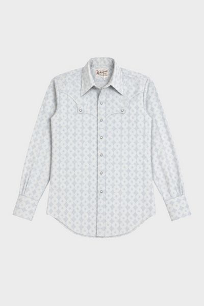 Vintage 1960's Circle Pattern Western Pearl Snap Shirt