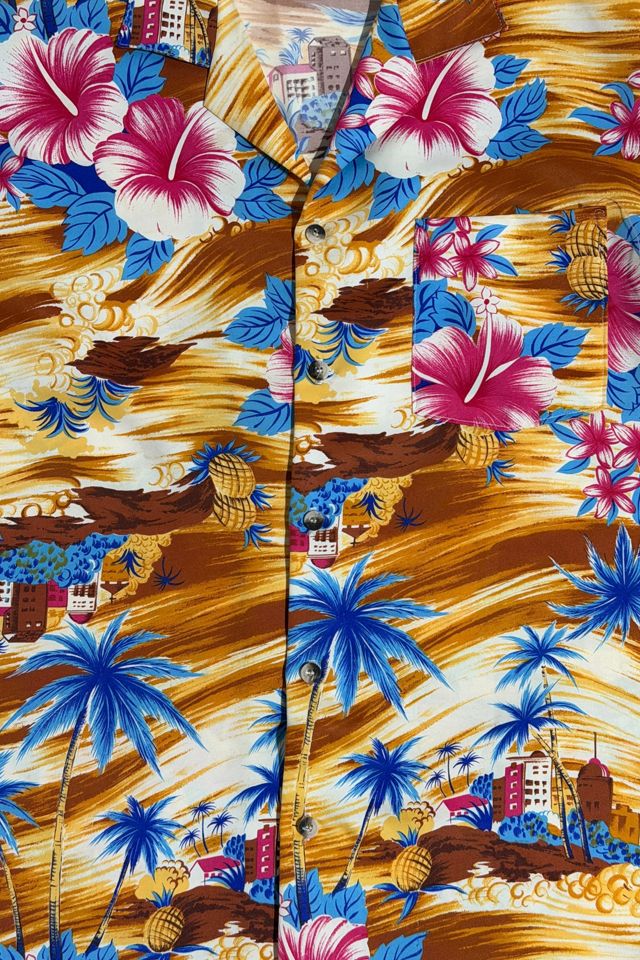 Vintage 1980's Floral Print Tropical Shirt #2