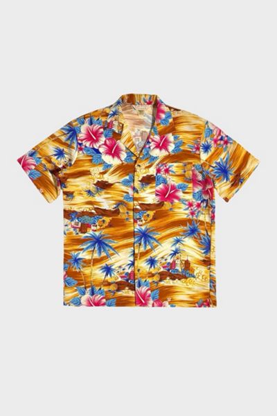 Vintage 1980's Floral Print Tropical Shirt