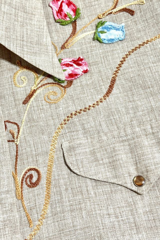 Vintage 1960's Sears Chainstitched Floral Western Pearl Snap Shirt #1