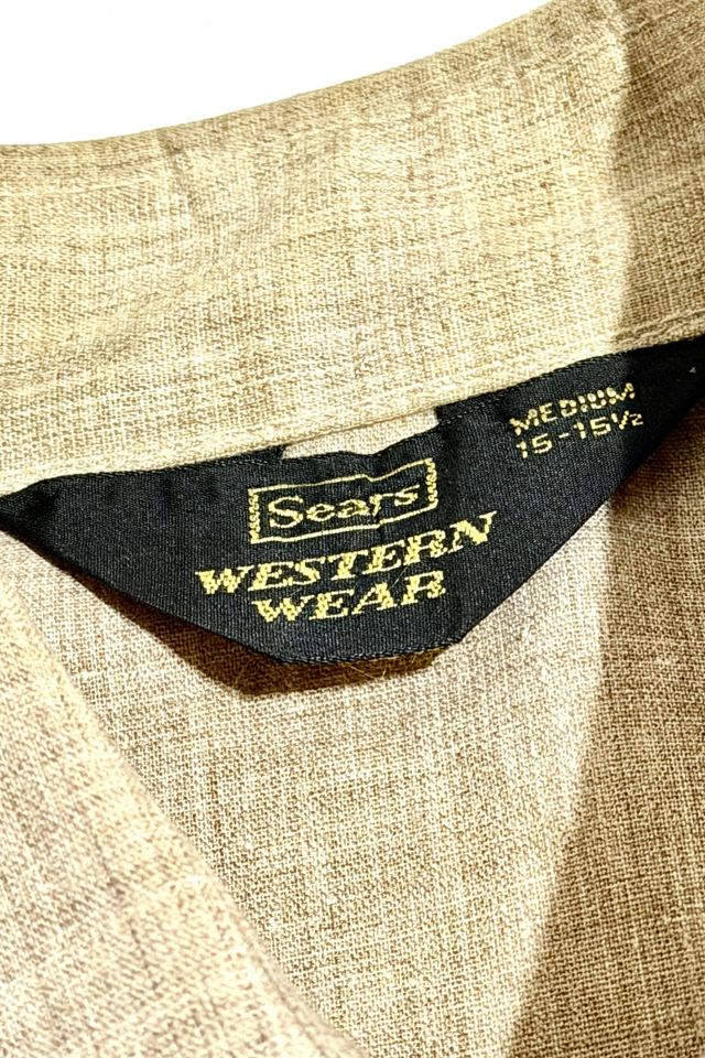 Vintage 1960's Sears Chainstitched Floral Western Pearl Snap Shirt #2