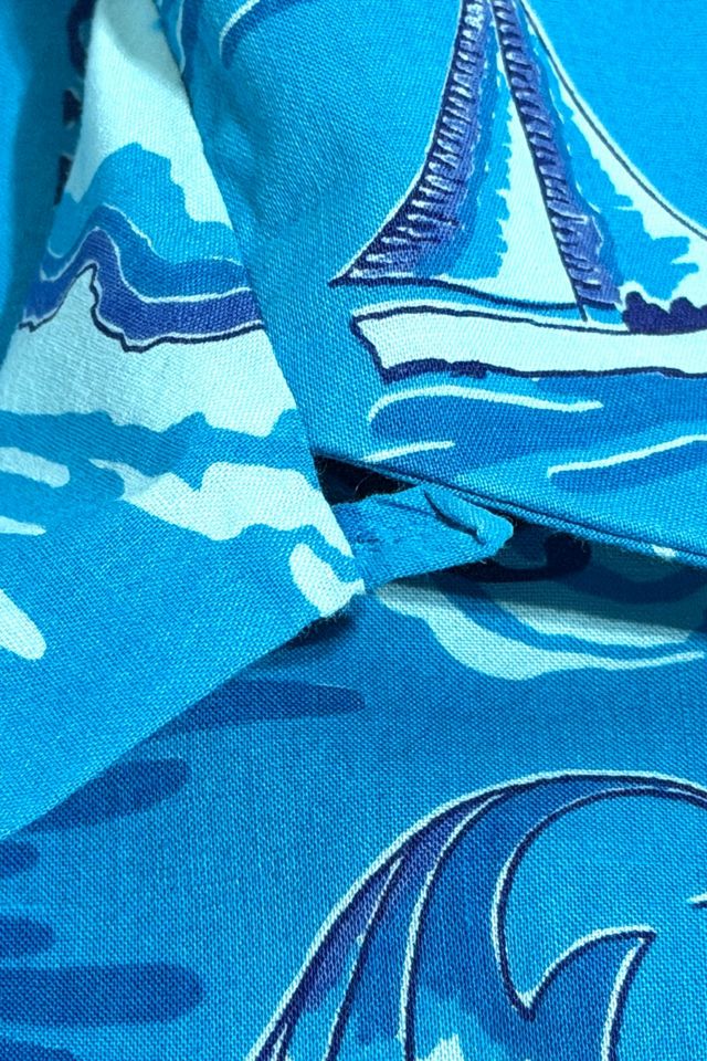 Vintage 1950's Hawaiian Islands Print Shirt #3