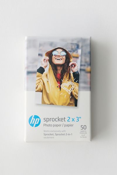 HP Sprocket 2"X3" Premium Zink Sticker Photo Paper 50-Pack Refill