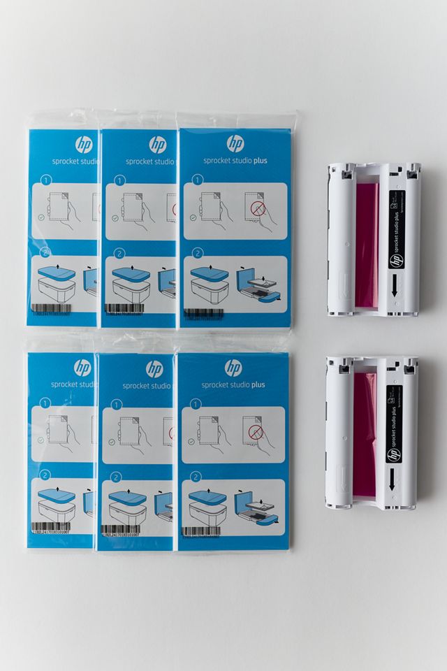 HP Sprocket Studio Plus 4” X 6" Photo Paper & Cartridge Refill Set #1