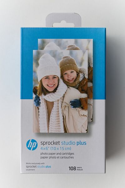 HP Sprocket Studio Plus 4” X 6" Photo Paper & Cartridge Refill Set
