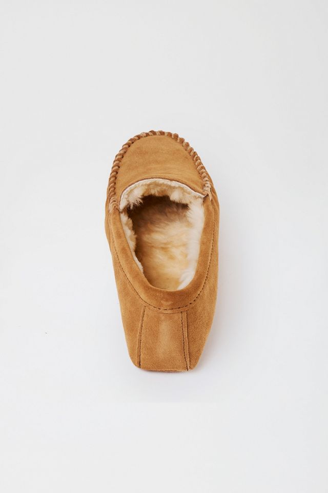Minnetonka Suede Sheepskin Lined Softsole Venetian Slippers #4