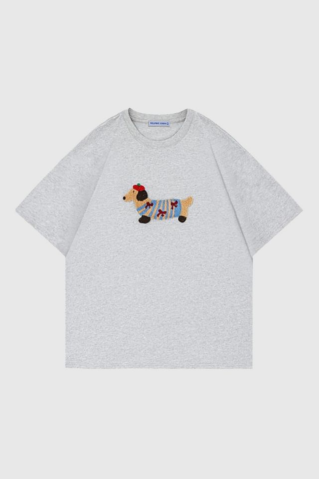 Aelfric Eden Cartoon Dog Embroidery Tee #3