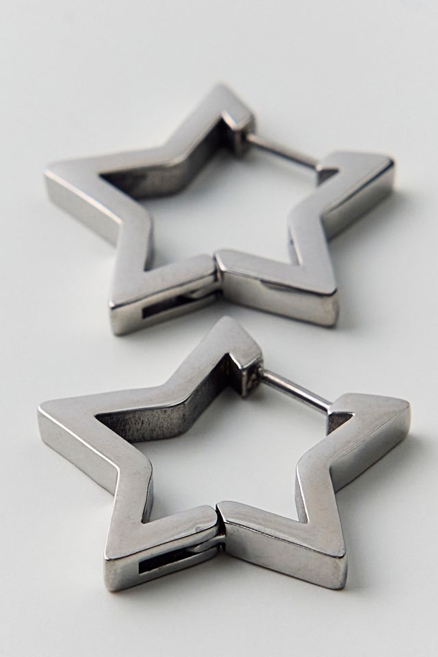Waterproof Star Hoop Earrings #2