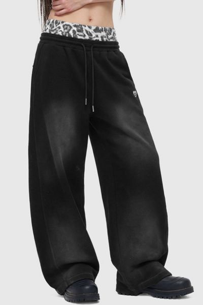 Aelfric Eden Leopard Double Waist Baggy Sweatpants